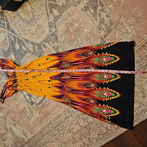 XS/S stretchy, vibrant, colorful maxi dress - Picture 3 of 7